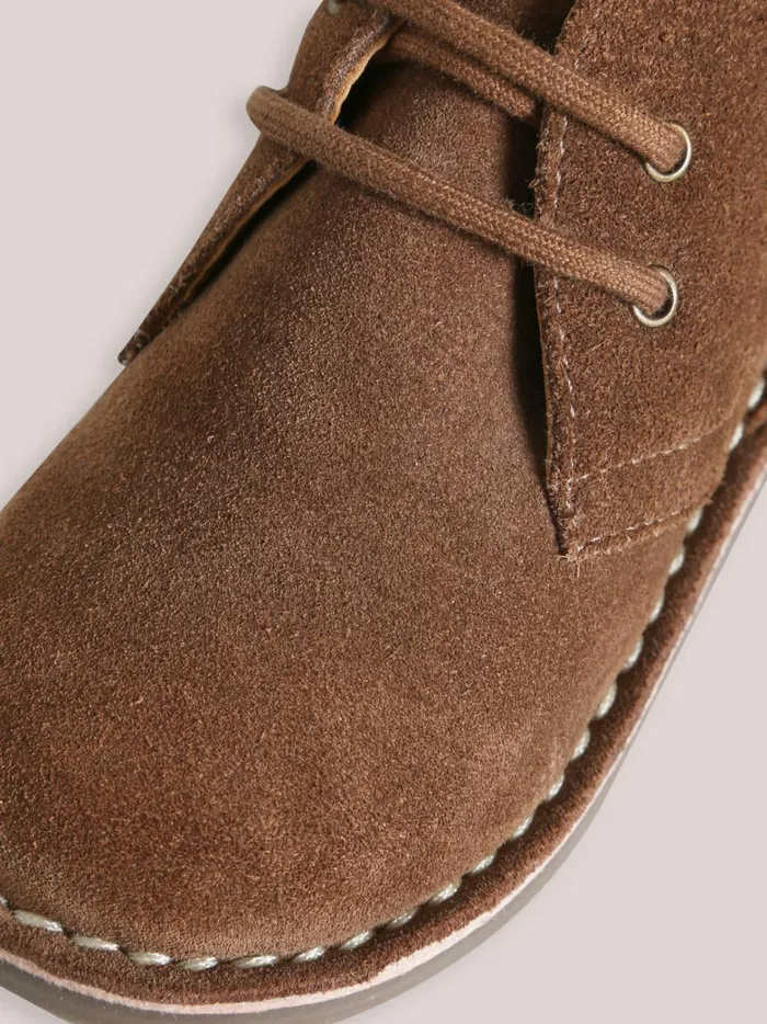 Boys Shoes Cyrillus Leather Desert Boots Taupe