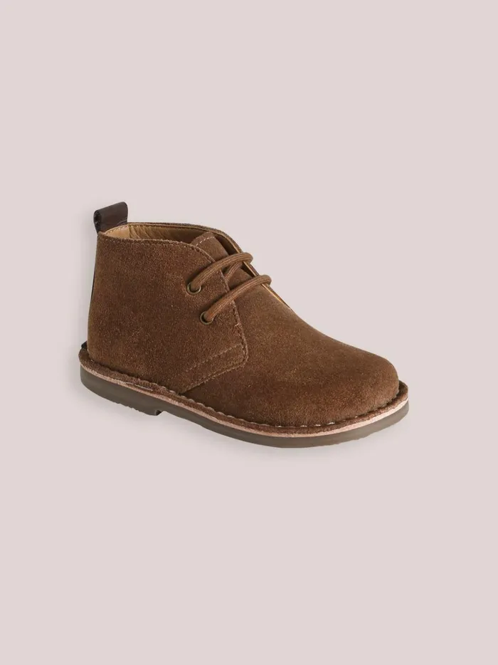 Boys Shoes Cyrillus Leather Desert Boots Taupe