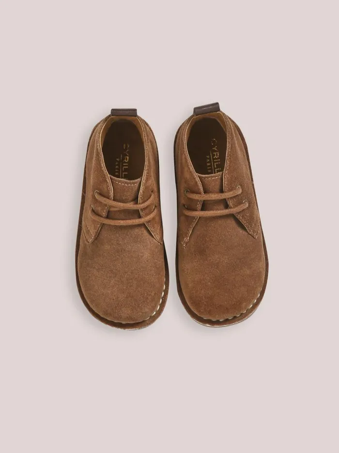 Boys Shoes Cyrillus Leather Desert Boots Taupe