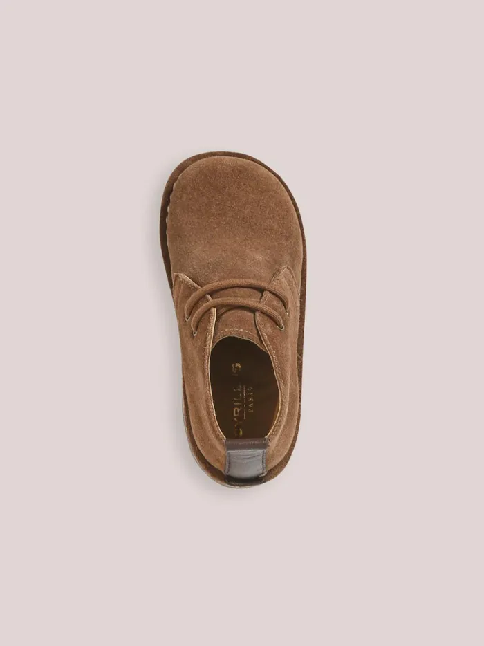 Boys Shoes Cyrillus Leather Desert Boots Taupe