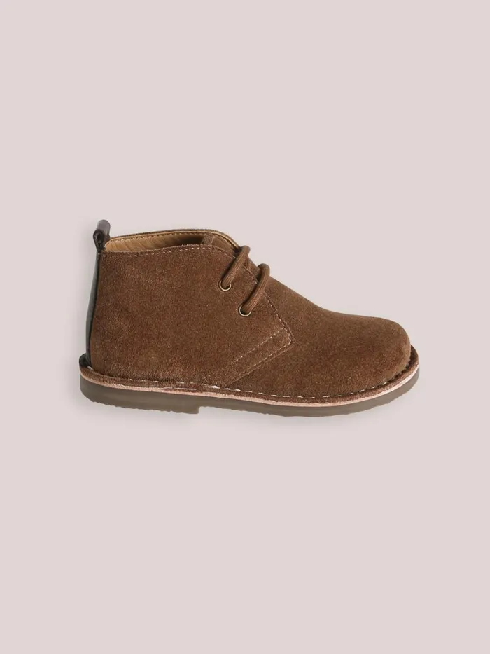 Boys Shoes Cyrillus Leather Desert Boots Taupe