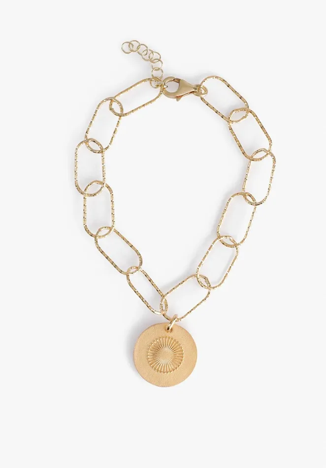 Bracelets Women Hush Sunburst Disc Bracelet Gold
