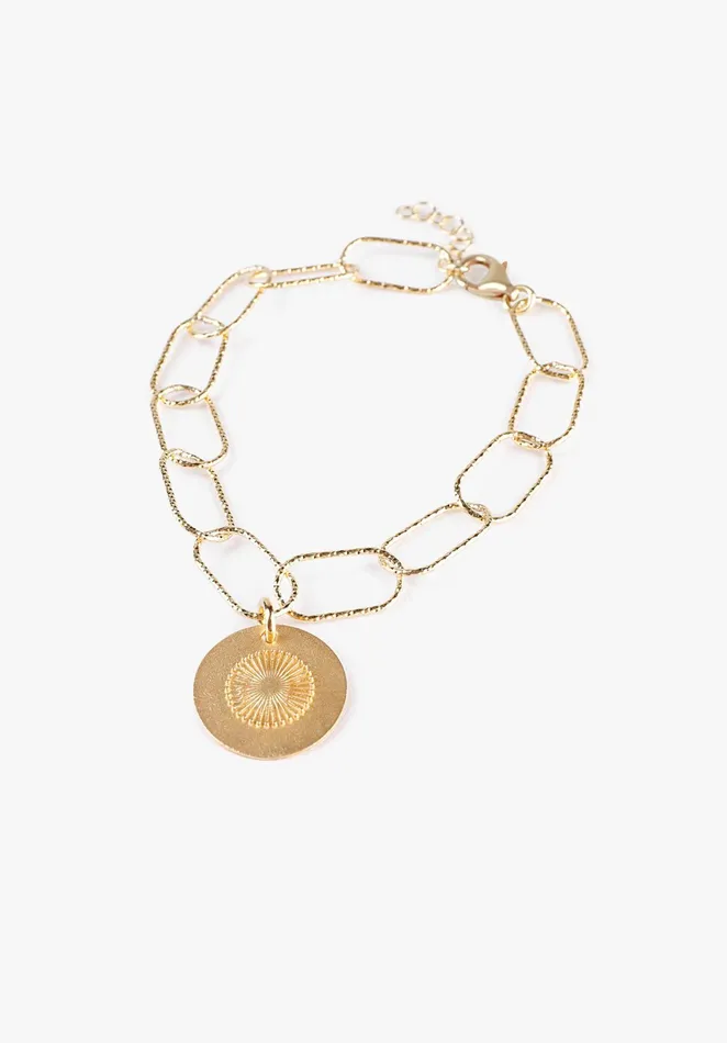 Bracelets Women Hush Sunburst Disc Bracelet Gold