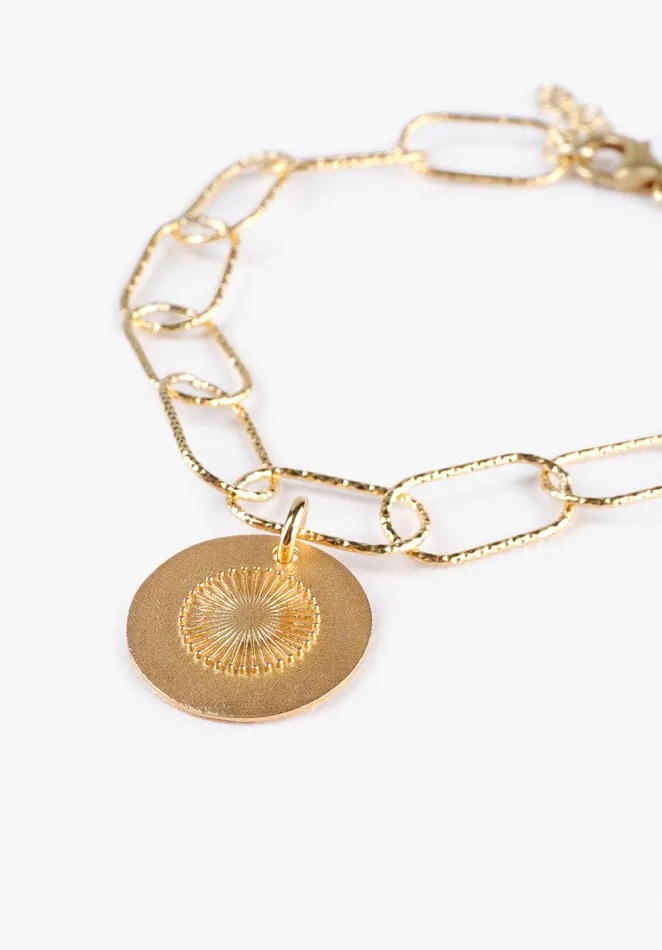 Bracelets Women Hush Sunburst Disc Bracelet Gold