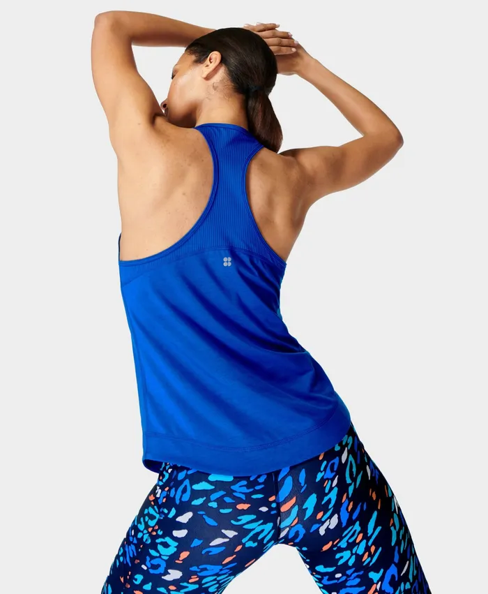Breathe Easy Running Vest Lightning Blue Women Vest Tops Sweaty Betty
