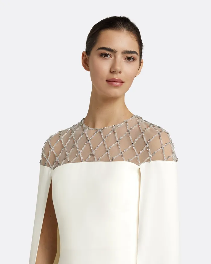 Bridal Safiyaa Women Ambere Ivory Long Dress Ivory