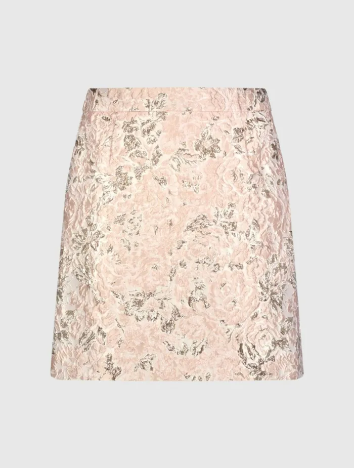 Brocade Mini Skirt Blush Multi Skirts Mac Duggal Women