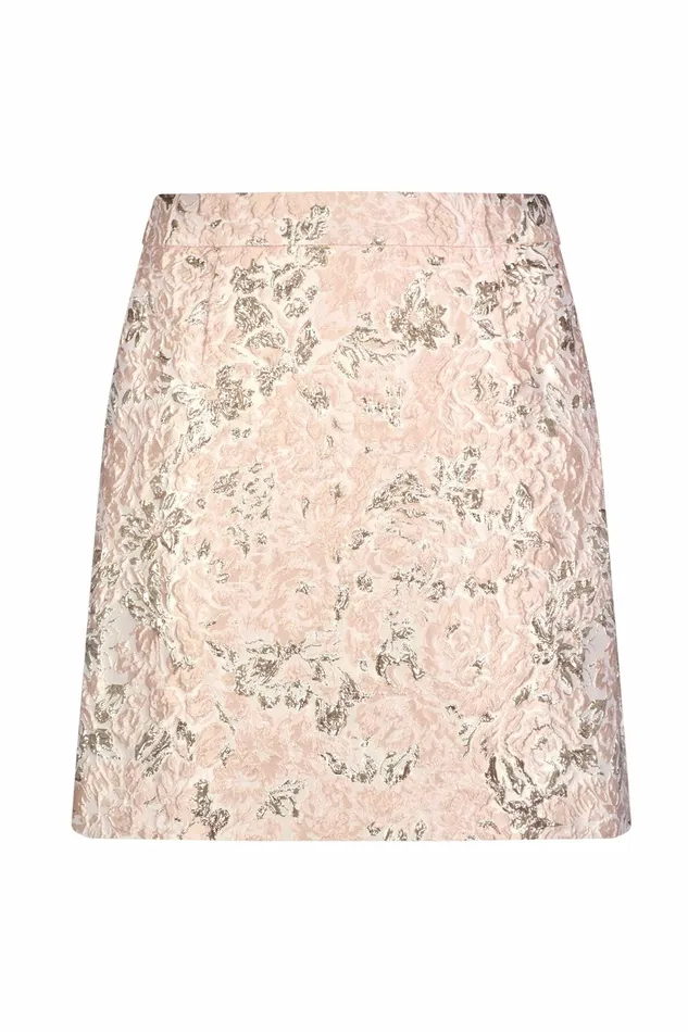 Brocade Mini Skirt Blush Multi Skirts Mac Duggal Women