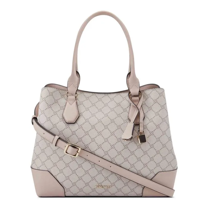 Brooklyn Jet Set Carryall Mushroom Logo Marble Women Nine West Satchels and Shoulder Bags