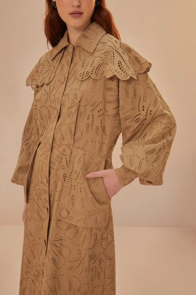 Brown Laise Trench Coat Women FARM Rio Coats