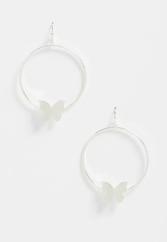 Butterfly Hoop Earrings Women Maurices Jewelry