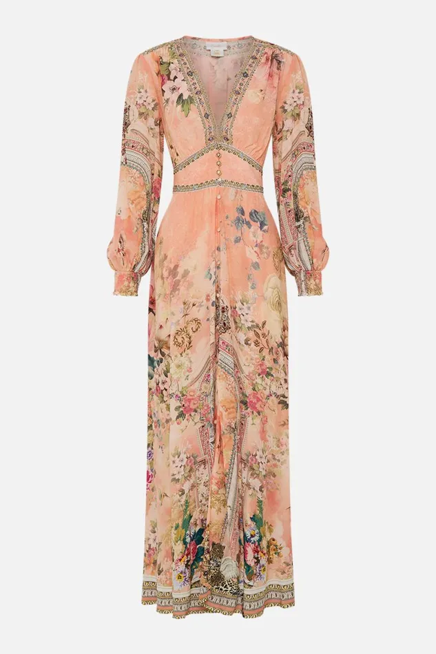 BUTTON DRESS WITH SHAPED WAISTBAND THE JEWELLERY PALACE The Jewellery Palace Womens Camilla Dresses