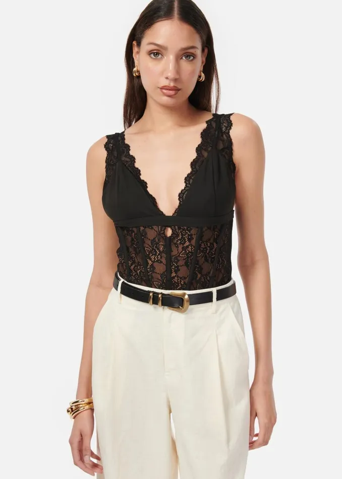 CAMI NYC Bodysuits Women Carlotta Bodysuit Black