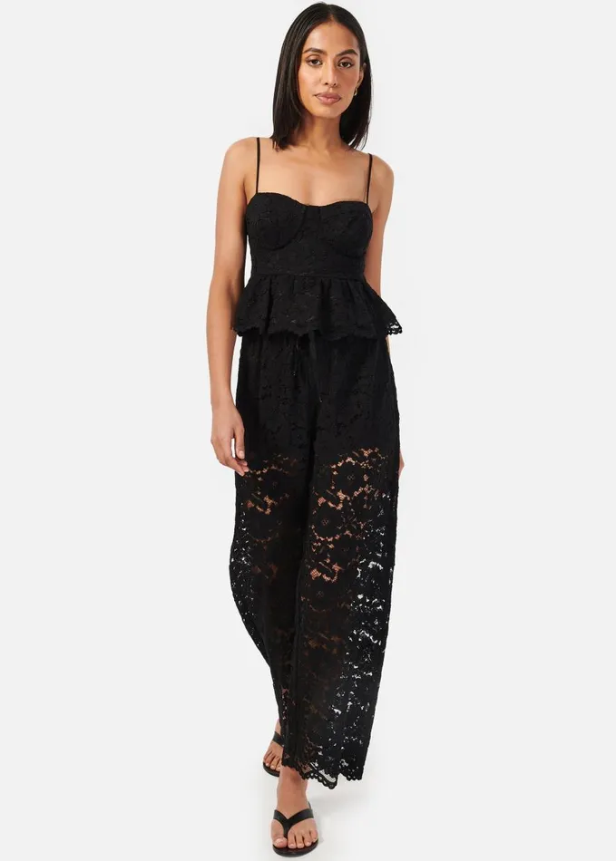 CAMI NYC Tops and Sweaters Women Alexandra Lace Bustier Black