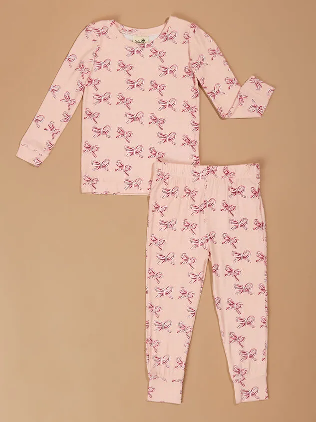 Candy Cane Cutie Youth Top And Pants Lounge Set Pink Girl Altar039d State Youth 6Y12Y
