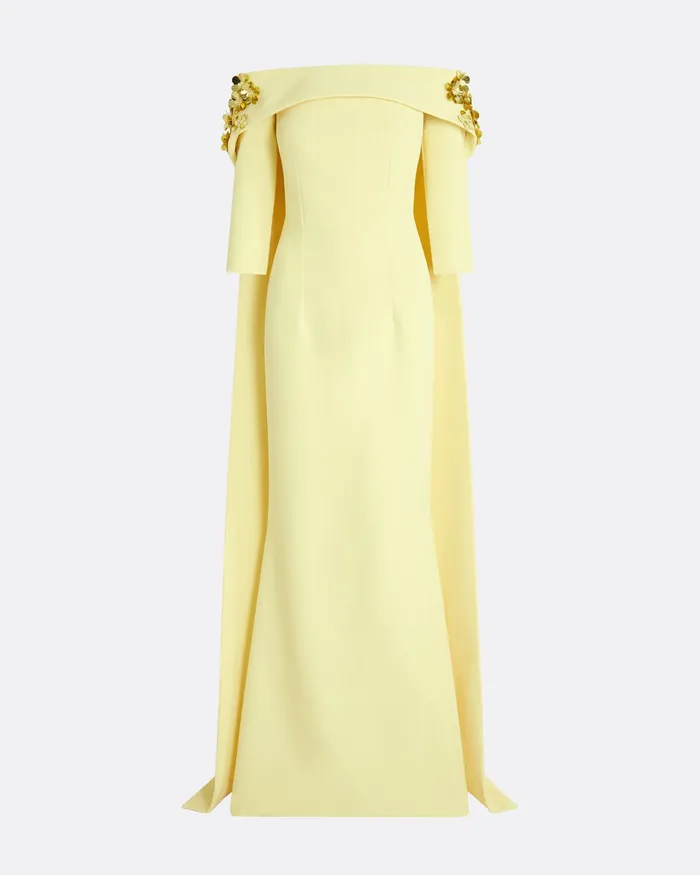 Capes and Harnesses Women Bellara Pale Yellow Harness and Soshin Dress Pale Yellow Safiyaa