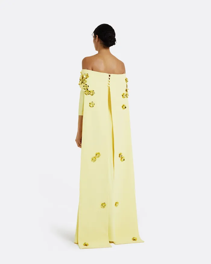 Capes and Harnesses Women Bellara Pale Yellow Harness and Soshin Dress Pale Yellow Safiyaa