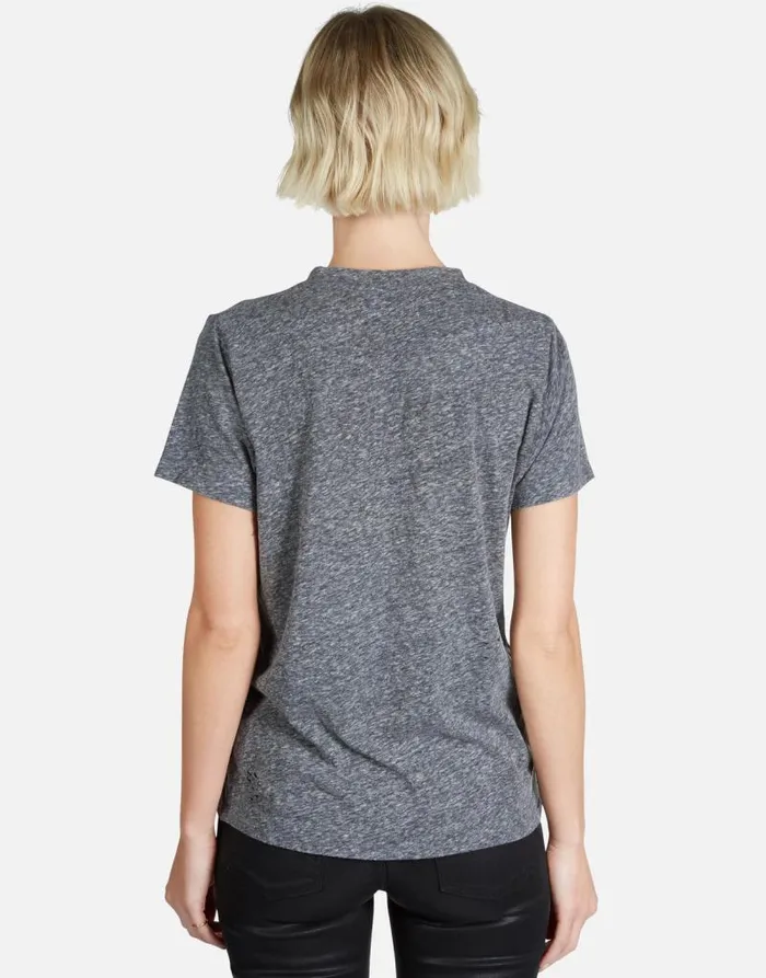 Capri Crystal Biting Lip Heather Grey Women Lauren Moshi Short Sleeve