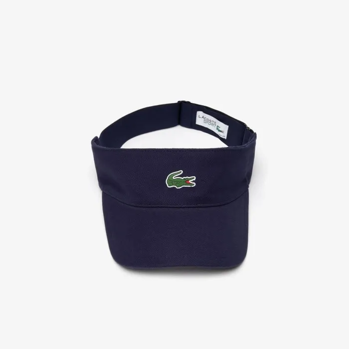 Caps and Hats Men Lacoste Men039s Sport Piqu and Fleece Tennis Visor Navy Blue 166