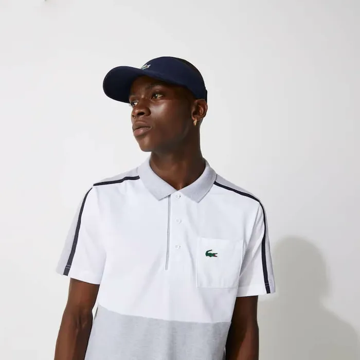 Caps and Hats Men Lacoste Men039s Sport Piqu and Fleece Tennis Visor Navy Blue 166