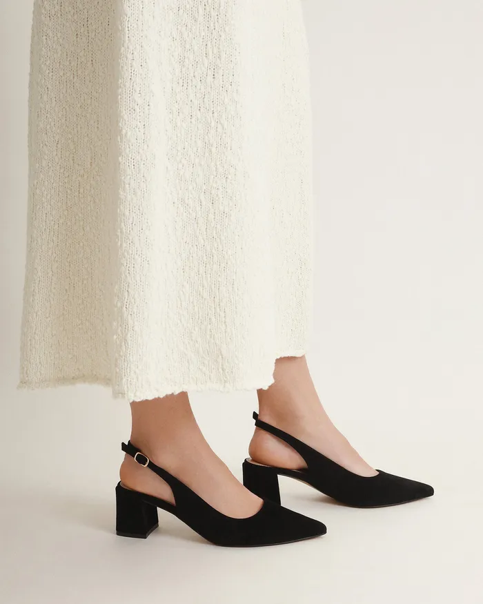 Cara low heels black suede Women LOW HEELS jomercer Cara low heels black suede Women LOW HEELS jomercer