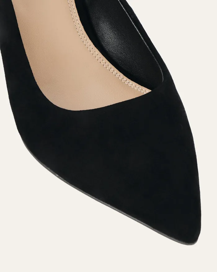 Cara low heels black suede Women LOW HEELS jomercer Cara low heels black suede Women LOW HEELS jomercer