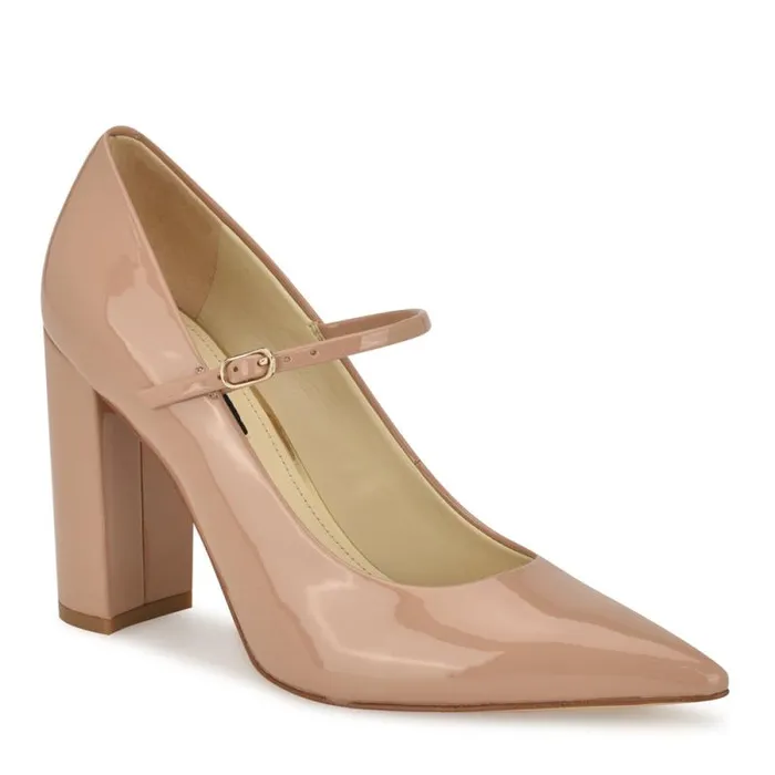 Carlien Mary Jane Pumps Natural Patent Women Nine West Heels Carlien Mary Jane Pumps Natural Patent Women Nine West Heels