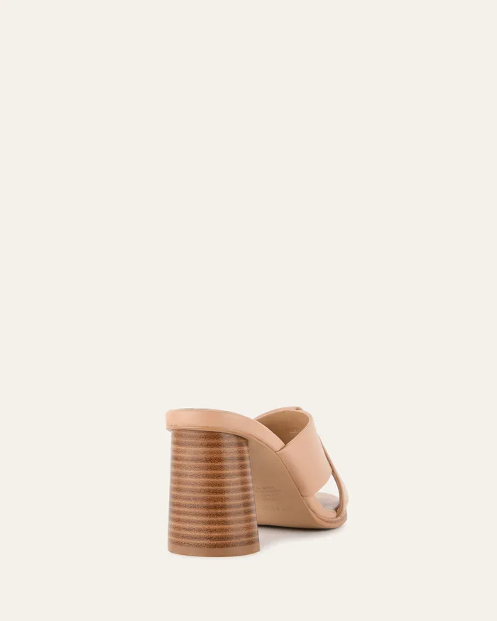 Carrie mid heel sandals beige leather Women MID SANDALS jomercer