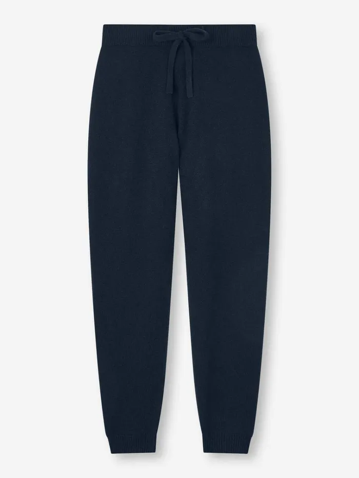 Cashmere Pants Women Derek Rose Track Pants Daphne Cashmere Navy
