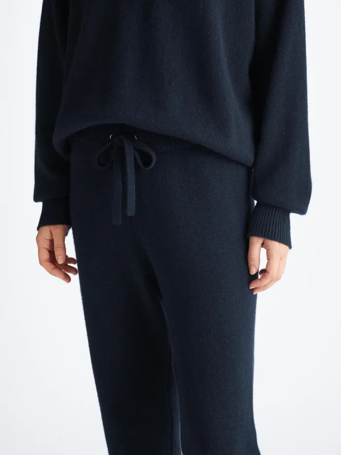 Cashmere Pants Women Derek Rose Track Pants Daphne Cashmere Navy