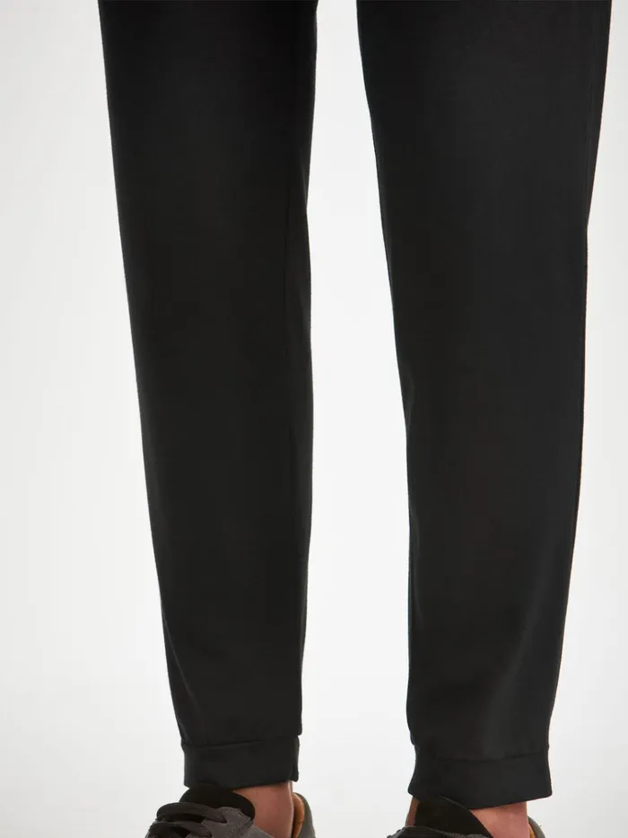Casual Pants Men Derek Rose Track Pants Basel Micro Modal Stretch Black