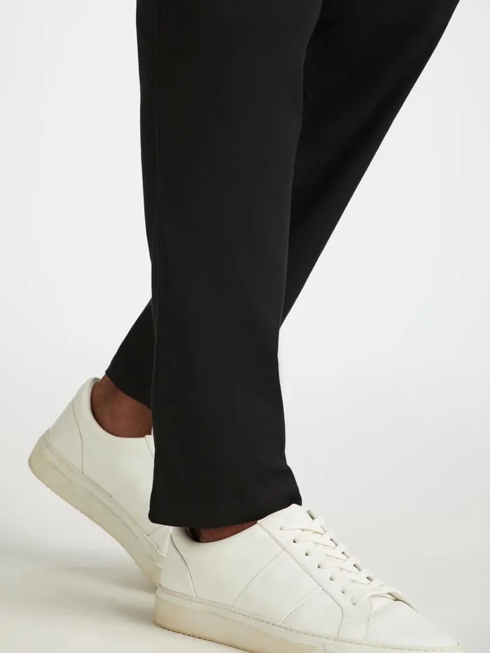 Casual Pants Men Derek Rose Trousers Harris Lyocell Cotton Black
