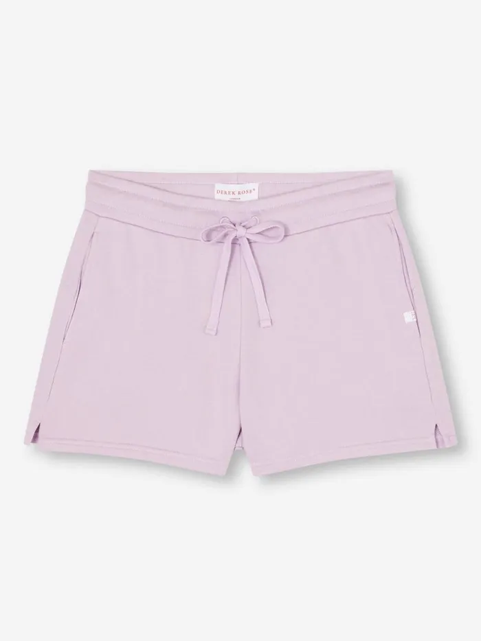 Casual Shorts Women Derek Rose Sweat Shorts Quinn Cotton Modal Lilac