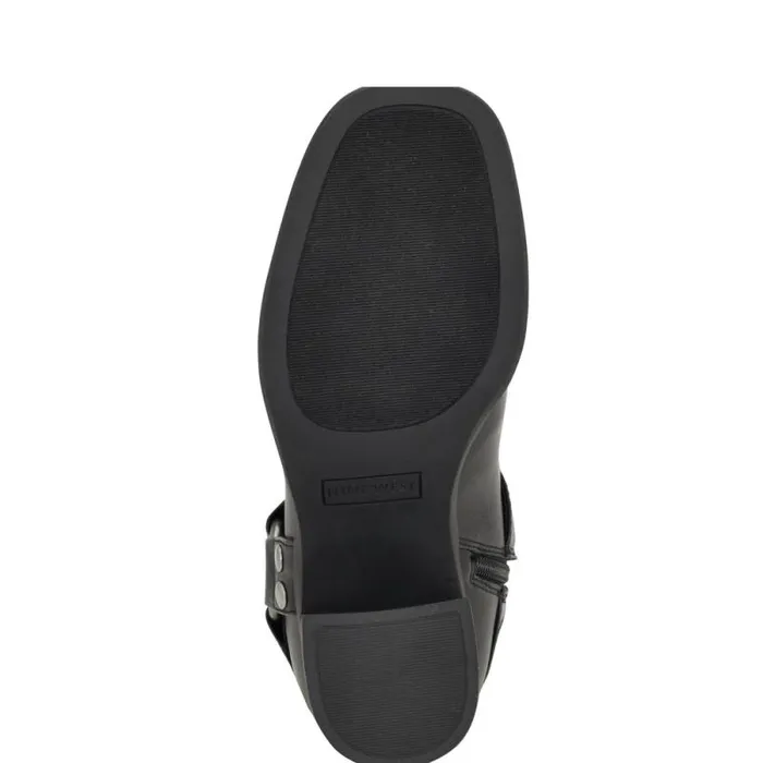 Cert Heeled Moto Boots Black Women Nine West Boots and Booties