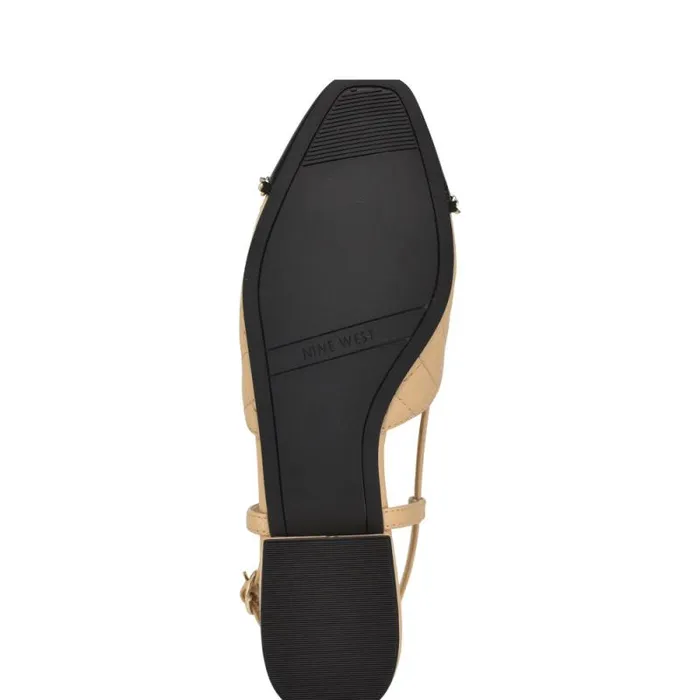 Charme Slingback Dress Flats Naturalblack Women Nine West Heels