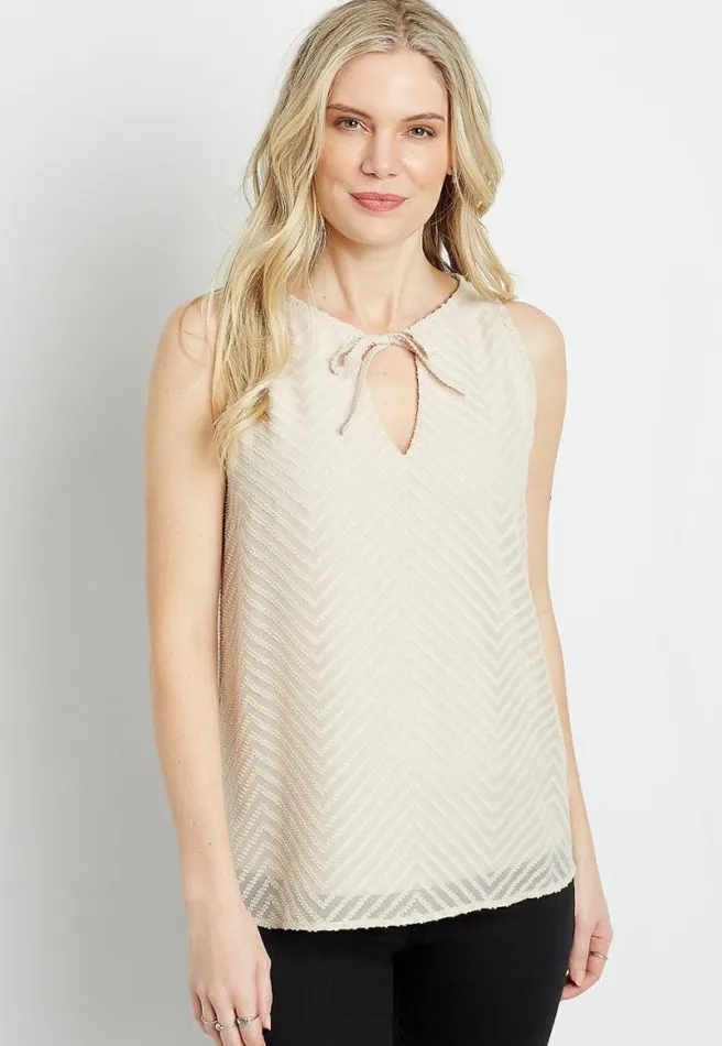 Chevron Halter Keyhole Neck Tank Top Women Maurices Tops