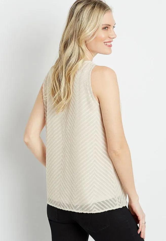 Chevron Halter Keyhole Neck Tank Top Women Maurices Tops