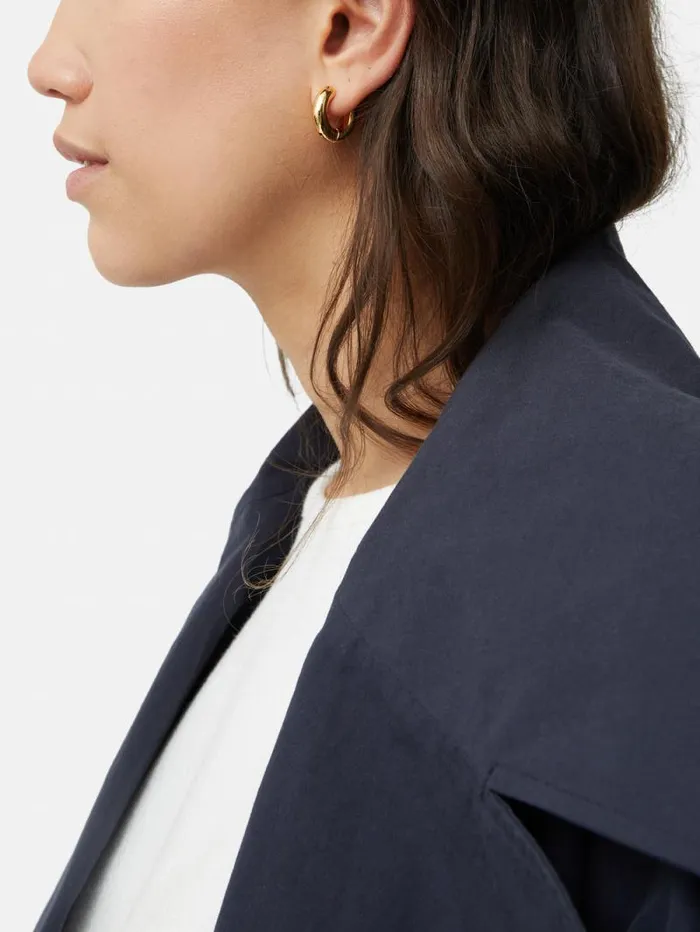 Chubby Hoop Earrings Gold Women Jigsaw Party