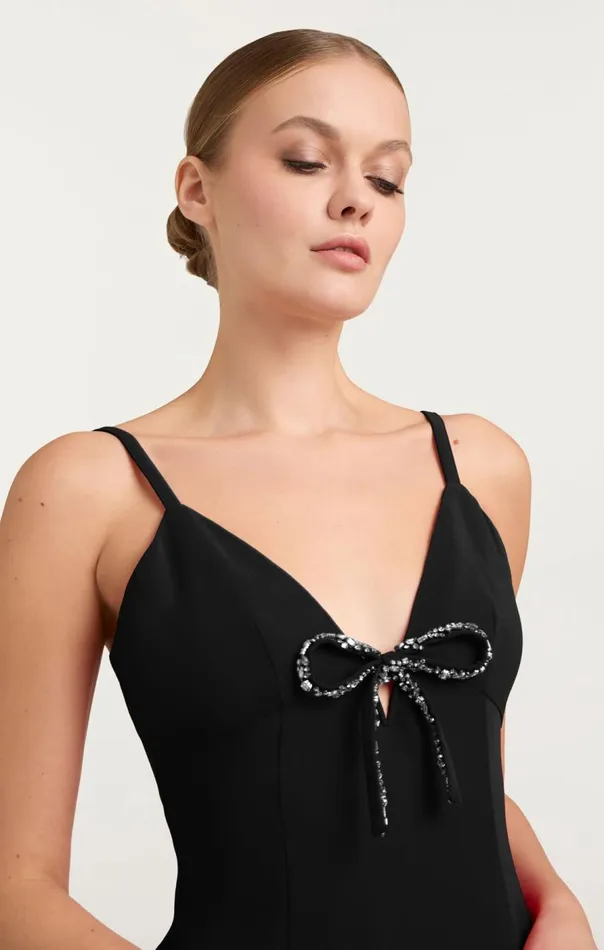 Cinq Sept Adele Gown Black Women Cocktail and Evening