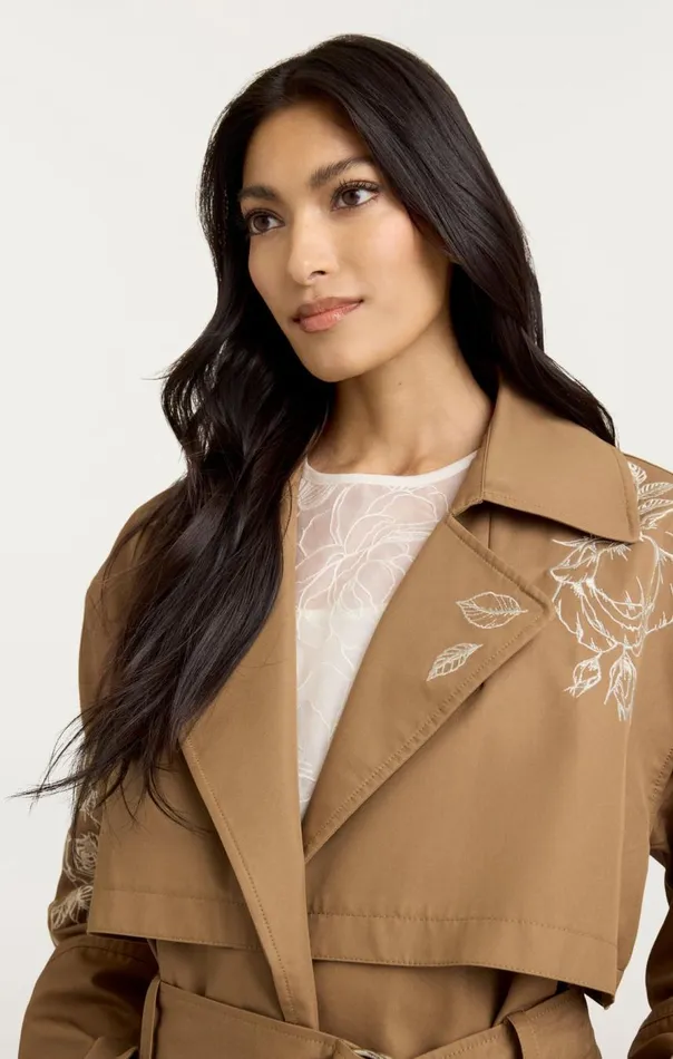 Cinq Sept Astrid Trench Khakisilver Women Outerwear