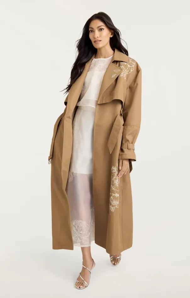 Cinq Sept Astrid Trench Khakisilver Women Outerwear
