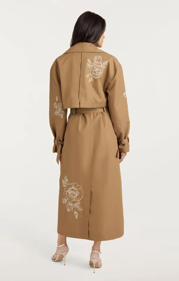 Cinq Sept Astrid Trench Khakisilver Women Outerwear