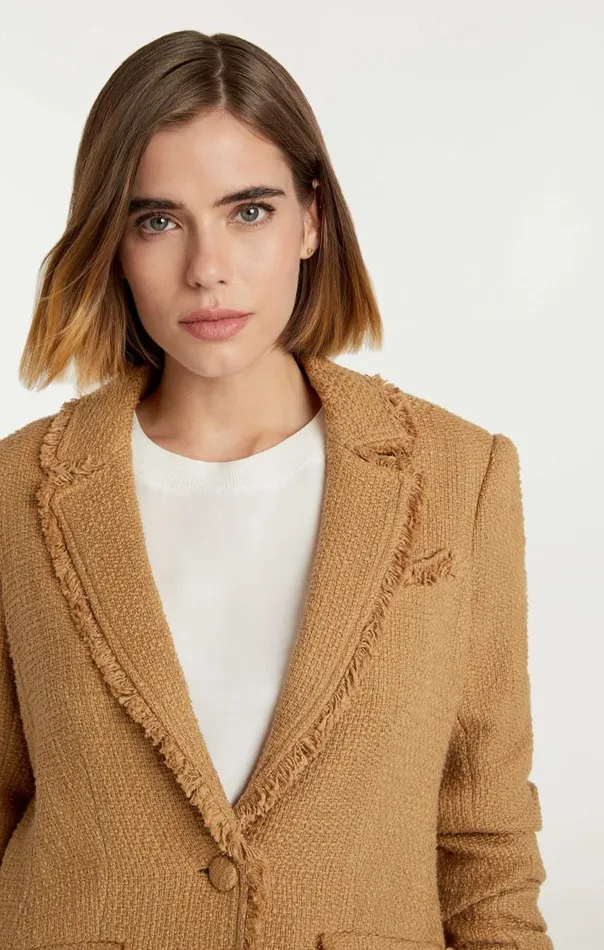 Cinq Sept Boucle Khloe Blazer Sahara Women Blazers