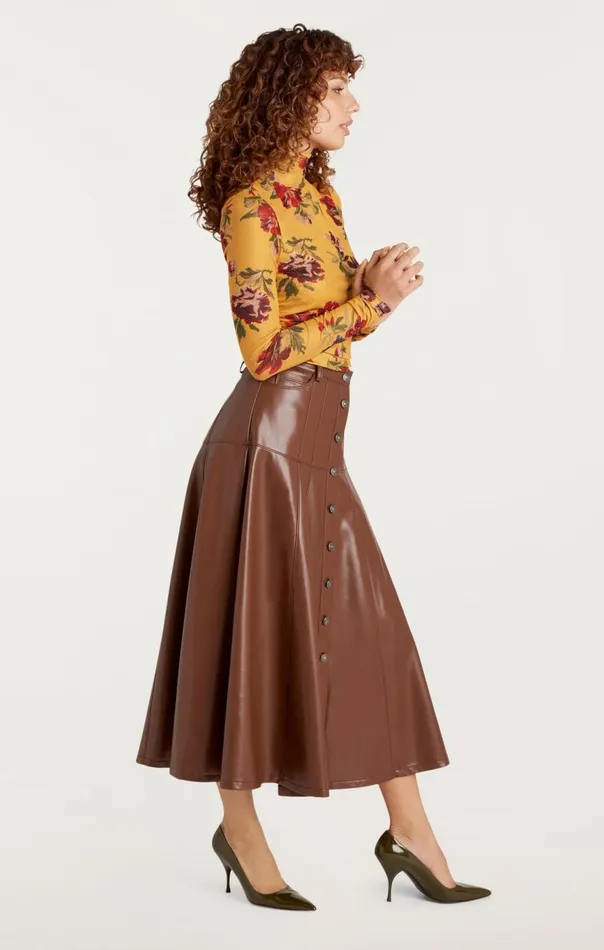 Cinq Sept Brigitte Floral Shirred Mesh Turtleneck Deepgoldmulti Women Long Sleeve Tops