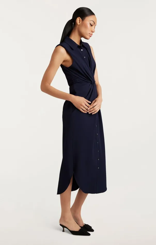 Cinq Sept Catalina Dress Navy Women Midi