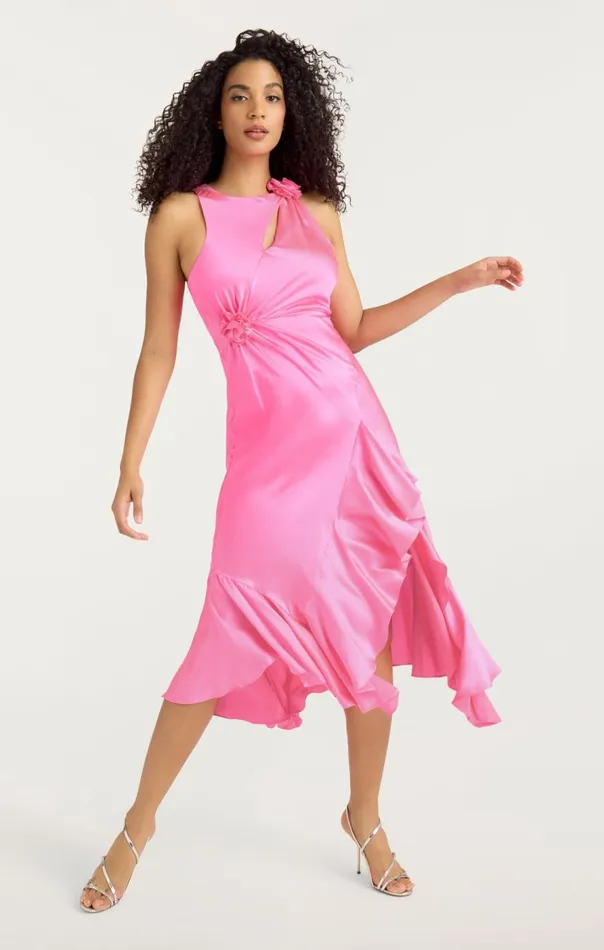 Cinq Sept Cates Dress Electricpink Women Midi