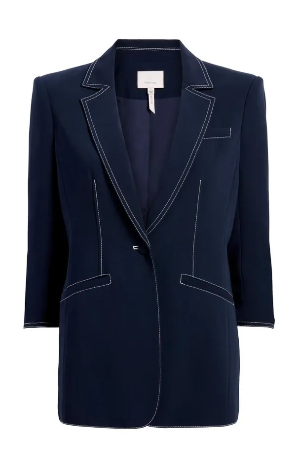 Cinq Sept Crepe Khloe Blazer Navyivory Women Blazers