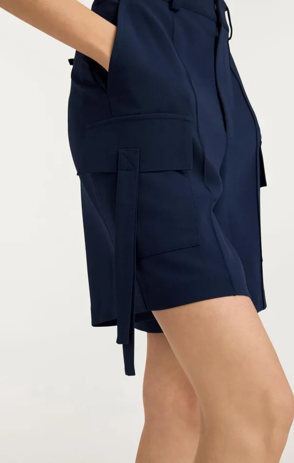Cinq Sept Crepe Odilia Short Navy Women Shorts
