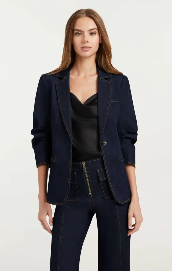 Cinq Sept Denim Khloe Blazer Indigo Women Blazers