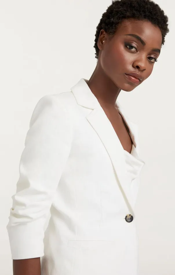 Cinq Sept Denim Khloe Blazer White Women Denim